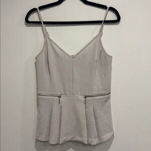 Dynamite Light Gray Textured Top